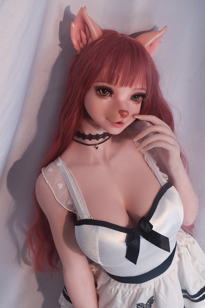 Neko 4ft92/ 150cm #ZHB003 Full Silicone Furry Cat Hentai Sex Doll With Small Boobs