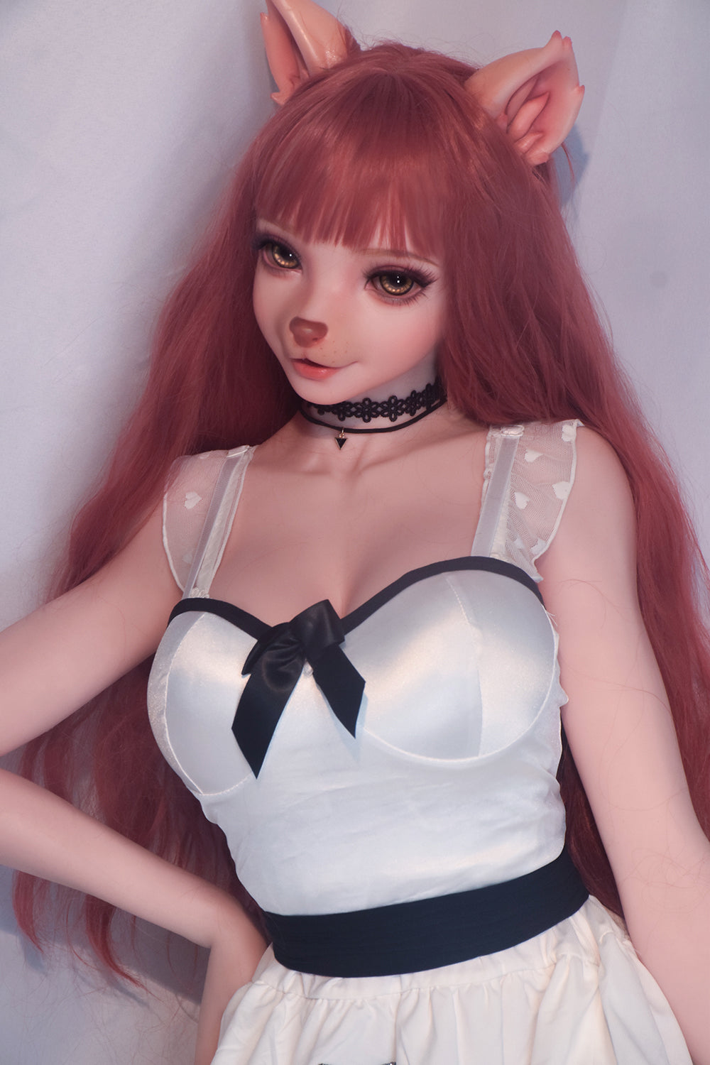 Neko 4ft92/ 150cm #ZHB003 Full Silicone Furry Cat Hentai Sex Doll With Small Boobs