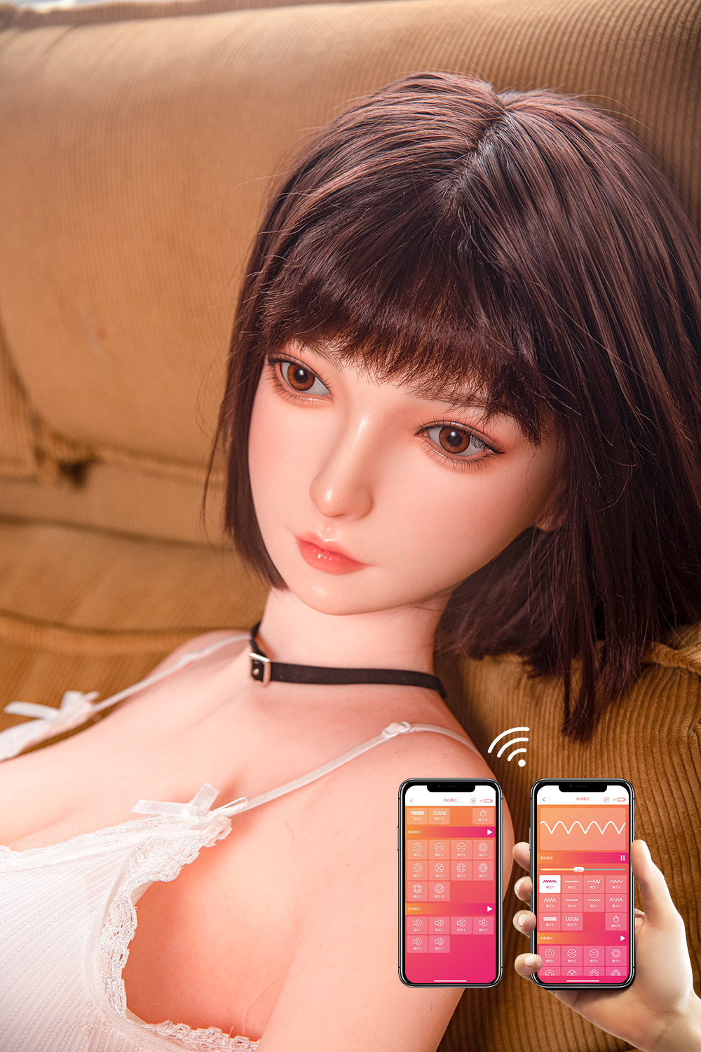RIDMII Momo 163cm Unique Design App-Controlled Silicone Head TPE Body Life-Size Short Hair Sex Doll