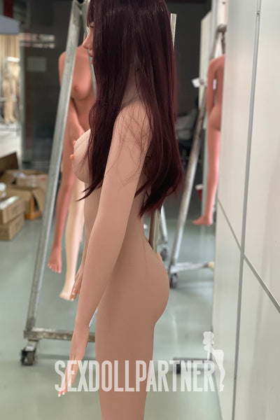US Stock - RIDMII Unique Design Lauren Plus 5ft45 / 166cm #624E Unique Design Oral Sex Silicone Head TPE Body Slim Lesbian Sex Doll
