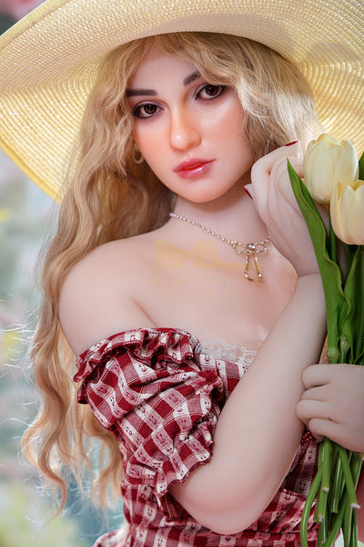 Irontechdoll Tina 5ft31/ 162cm #S45 Silicone Head TPE Body Small Breast Blonde Girl Sex Doll