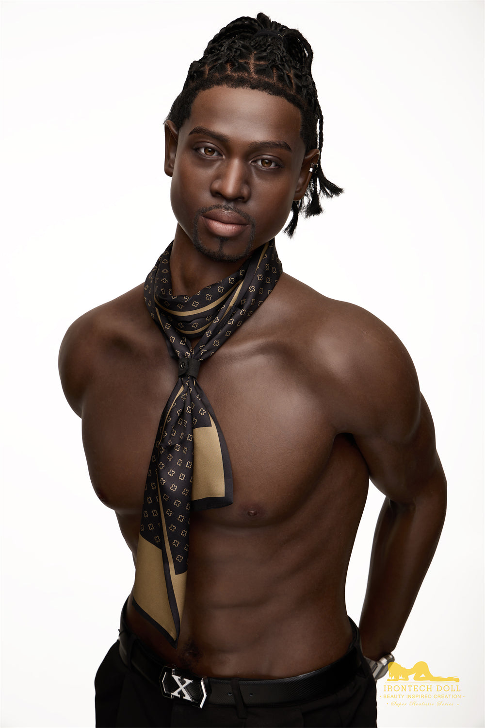 RIDMII Ircontech James 176cm M8 Head Full Silicone Life size Black Male Adult  Sex Doll For Sale
