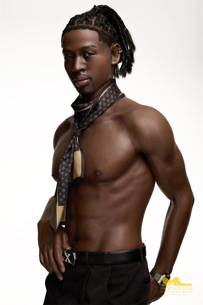 RIDMII Ircontech James 176cm M8 Head Full Silicone Life size Black Male Adult  Sex Doll For Sale