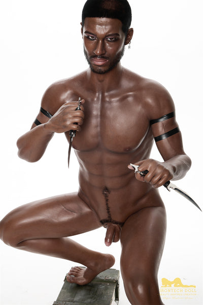 RIDMII Ircontech Alfred 176cm M7 Head Full Silicone Lifelike Black Gay Male Love Sex Doll