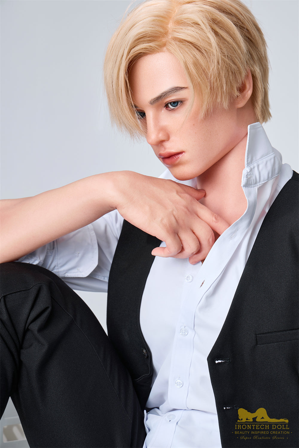 RIDMII&Irontech Lucas 170cm M9 Full Silicone Handsome Young Male Sex Doll With Chest Hair