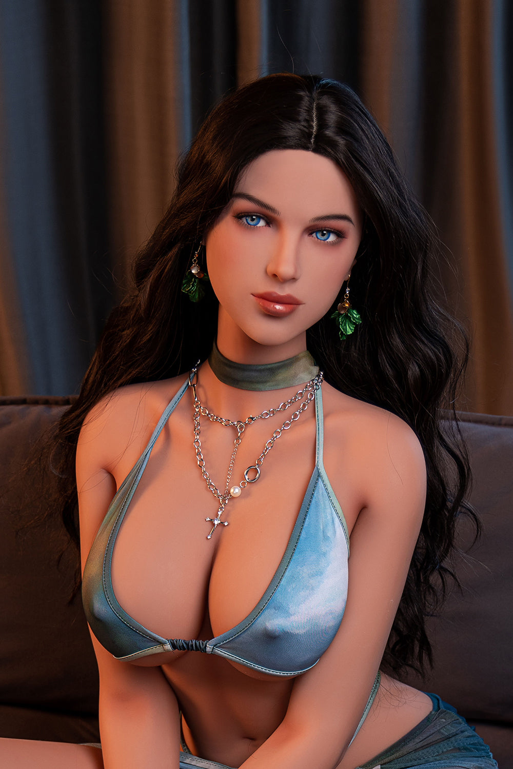 EU Stock - Mavis 5ft18/ 158cm #AL162 Head TPE Tan Sexy Realistic Latina Women Sex Doll For Sale