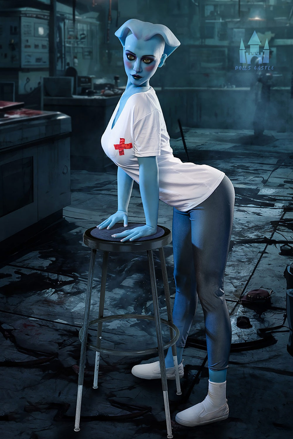 Dolls Castle Nicole 5ft58 / 170cm G#A14 Head TPE Full Size Blue Skin A   SexDollPartner
