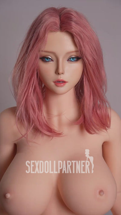 US Stock - YAMIEE Rowena Unique Design K39 5ft31/ 161cm ROS Head TPE Body Hentai Huge Tits Realistic Sex Doll For Blowjob Free 2nd Head