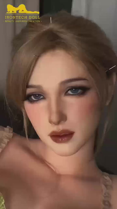 Irontechdoll Agnetha  5ft45/ 164cm S44 Head Full Silicone Blonde Big Boobs Sex Doll For Men
