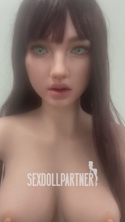 US Stock - RIDMII Unique Design Lauren Plus 5ft45 / 166cm #624E Unique Design Oral Sex Silicone Head TPE Body Slim Lesbian Sex Doll