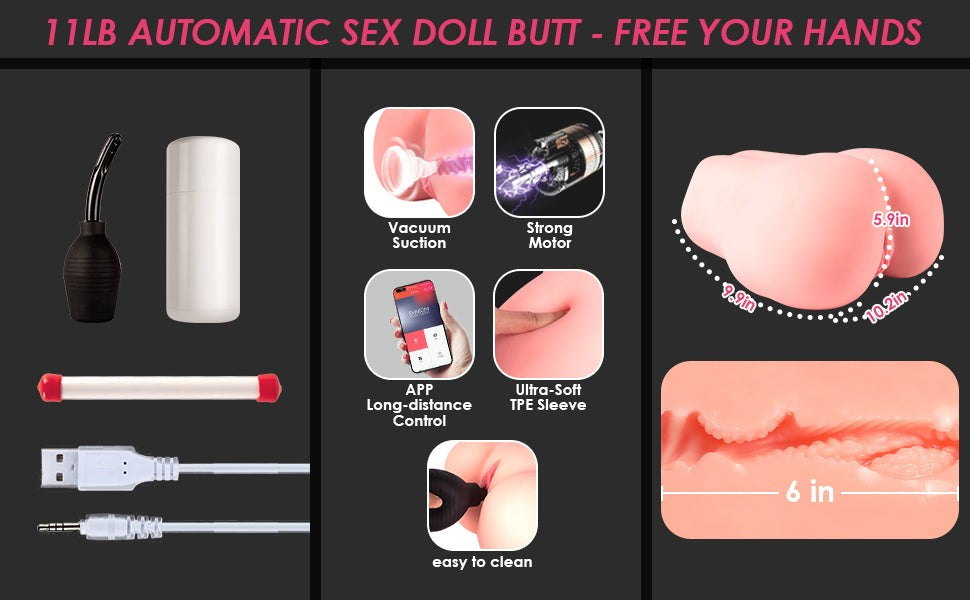 US Stock - RIDMII App Control Automatic Ass Torso Sex Doll Masturbator - Torso, US Stock - SexDollPartner